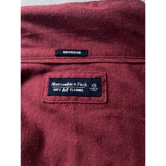 Abercrombie & Fitch Rust Long Sleeve Button Down Boyfriend Shirt - xs - Picture 8 of 9